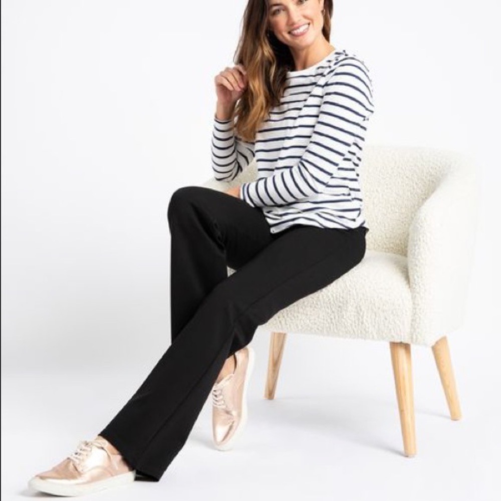 Betabrand Yoga Pants Dress Pants Black Bootcut Size Medium - Picture 9 of 10